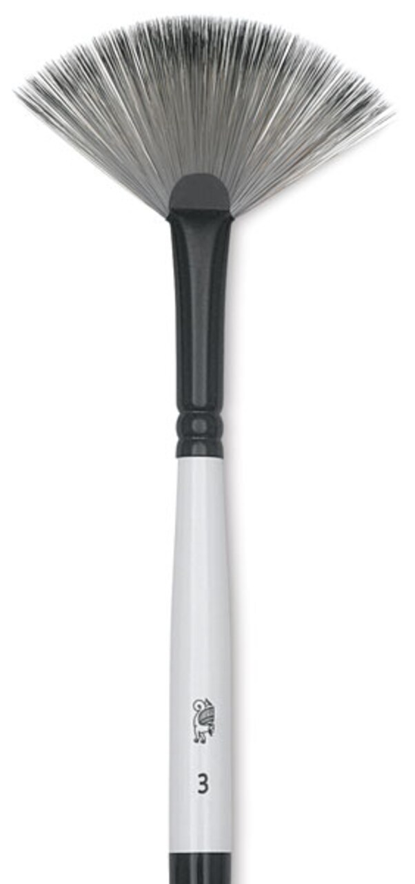 Winsor & Newton Artists’ Acrylic Brush - Fan, Long Handle, Size 3
